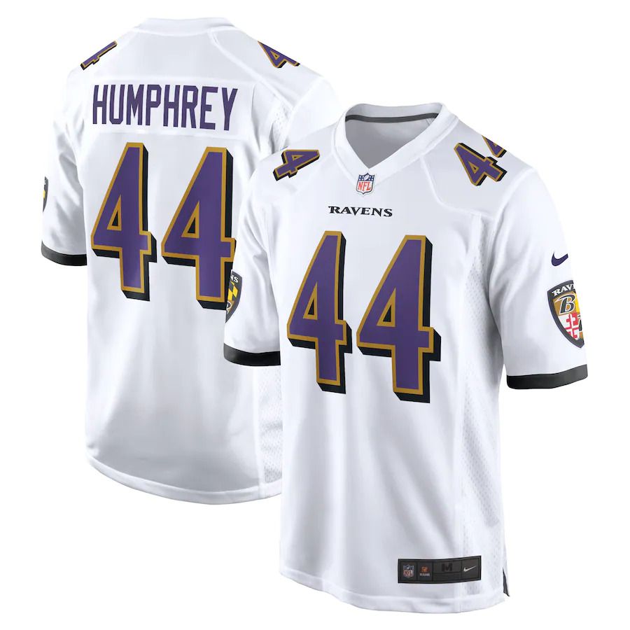 Men Baltimore Ravens #44 Marlon Humphrey Nike White Game NFL Jersey->customized nhl jersey->Custom Jersey
